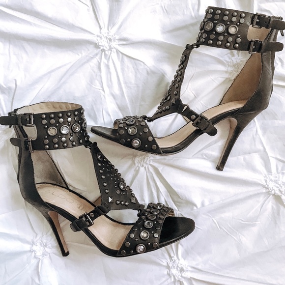 Aldo Black Studded Stilettos - Picture 2 of 6